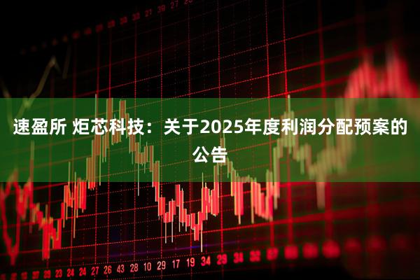 速盈所 炬芯科技：关于2025年度利润分配预案的公告